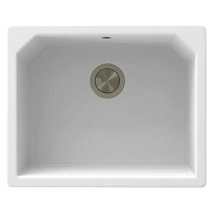 Atron Fregadero encastrable Magma - 48,5 x 59,5 cm, Acrílico, Blanco, Mate - Vista descendente