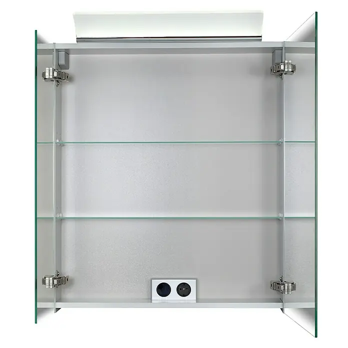 Riva LED-Spiegelschrank Reflex - B x H: 70 x 80 cm, Mit Beleuchtung, Spanplatte, Farblos - Vorderansicht