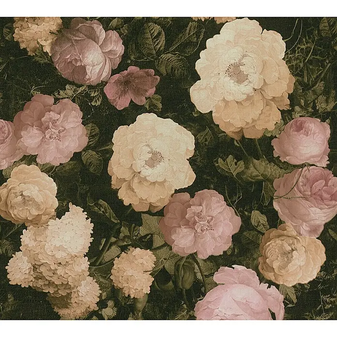 AS Creation History of Arts Vliesbehang - Crème/roze, Gebloemd, 10,05 x 0,53 m - Close-up