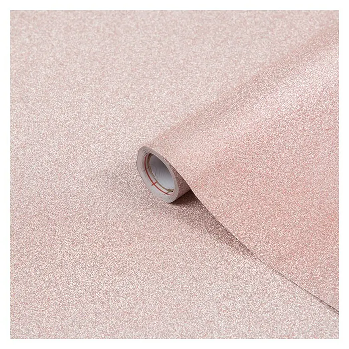 D-c-fix Metalleffektfolie Glitter - 200 x 67,5 cm, Rosa/Glitzer, Metallic, Selbstklebend - Diagonale Ansicht