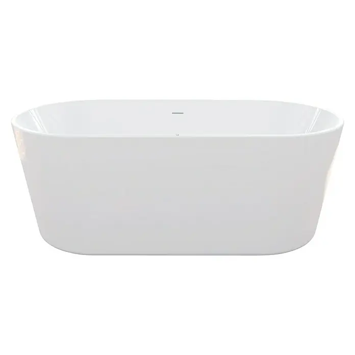 Bañera independiente Bali - L x An: 170 x 80 cm, 268 l, Acrílico sanitario, Blanco - Vista frontal