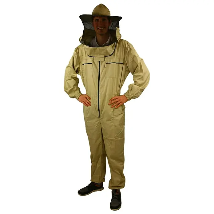 Imker-Overall - Konfektionsgröße: L, Beige, Ausstattung: Schleier - Anwendungsbeispiel