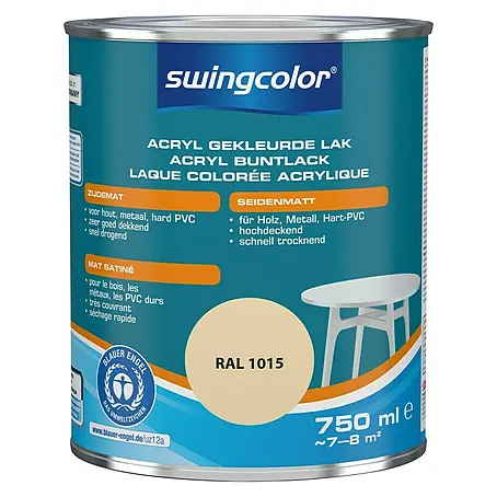 swingcolor  Acryllak RAL 1015 Licht Ivoor