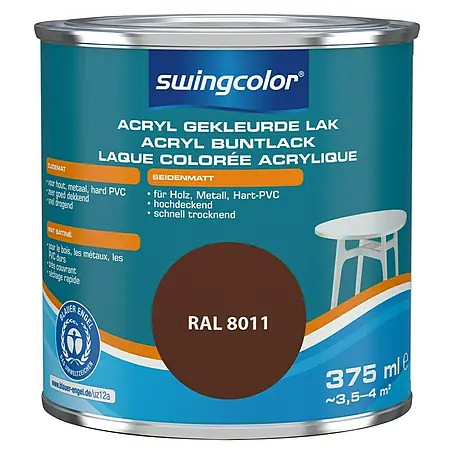 swingcolor  Acryllak RAL 8011 Notenbruin