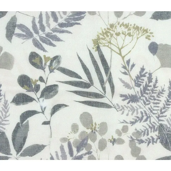 Visillo para ventana Phyto Estampado - An x Al: 140 x 250 cm, 100% poliéster, Gris - Primer plano