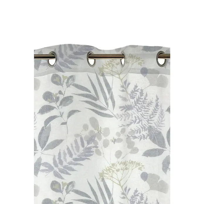 Visillo para ventana Phyto Estampado - An x Al: 140 x 250 cm, 100% poliéster, Gris - Primer plano