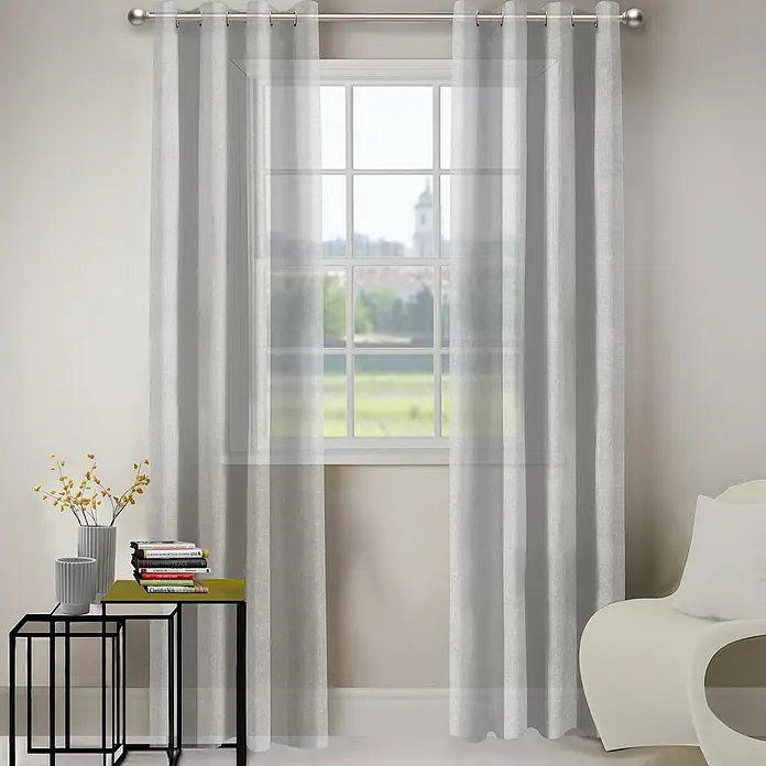 Visillo para ventana Colin - An x Al: 140 x 250 cm, 100% poliéster, Blanco - Foto ambiente