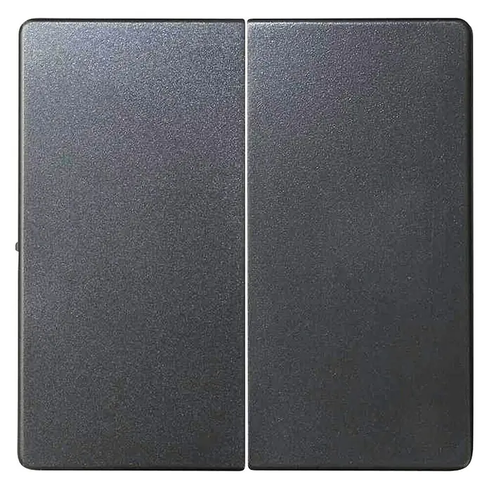 Simon 82 Mecanismo de conmutador doble Concept - Gris, Mate, Plástico, IP20 - Vista frontal