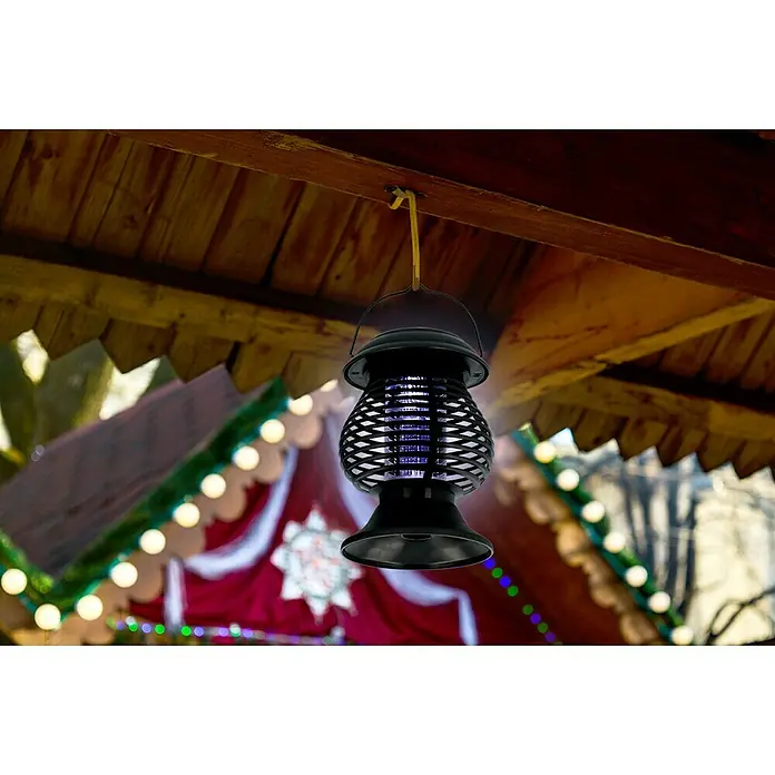 Farolillo antimosquitos solar - Negro - Foto ambiente