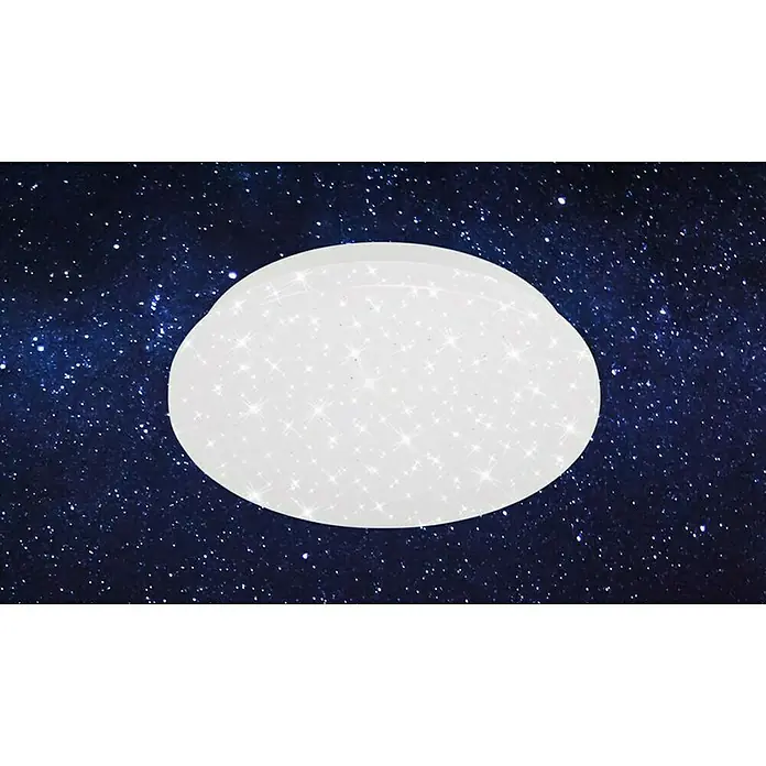Brilo Plafón LED redondo Sterrey - 15 W, Ø x Al: 330 mm x 6,5 cm, Blanco, Blanco neutro - Producto en uso