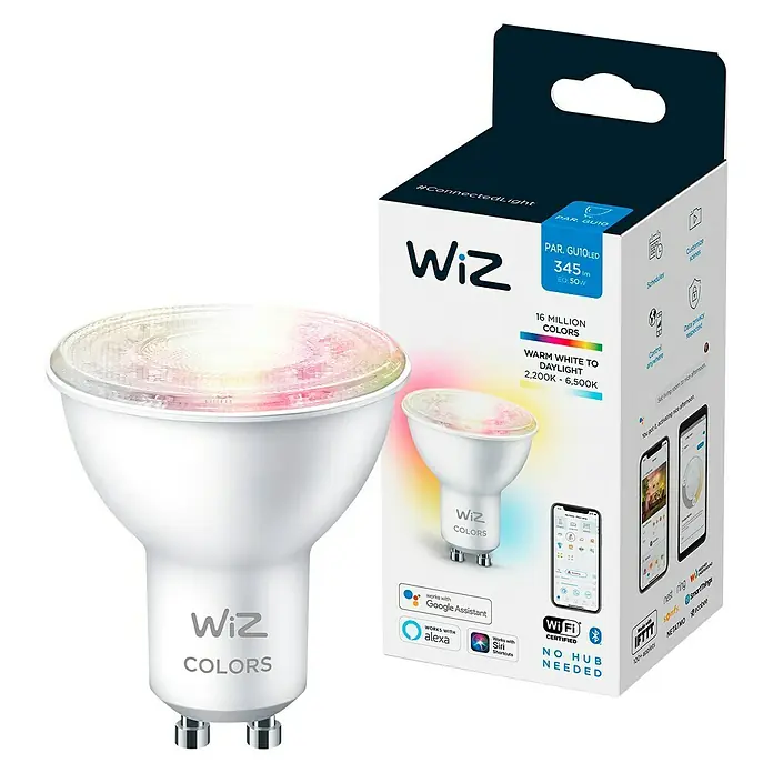 WiZ Bombilla LED inteligente WIFI - GU10, 4,8 W - Vista angular