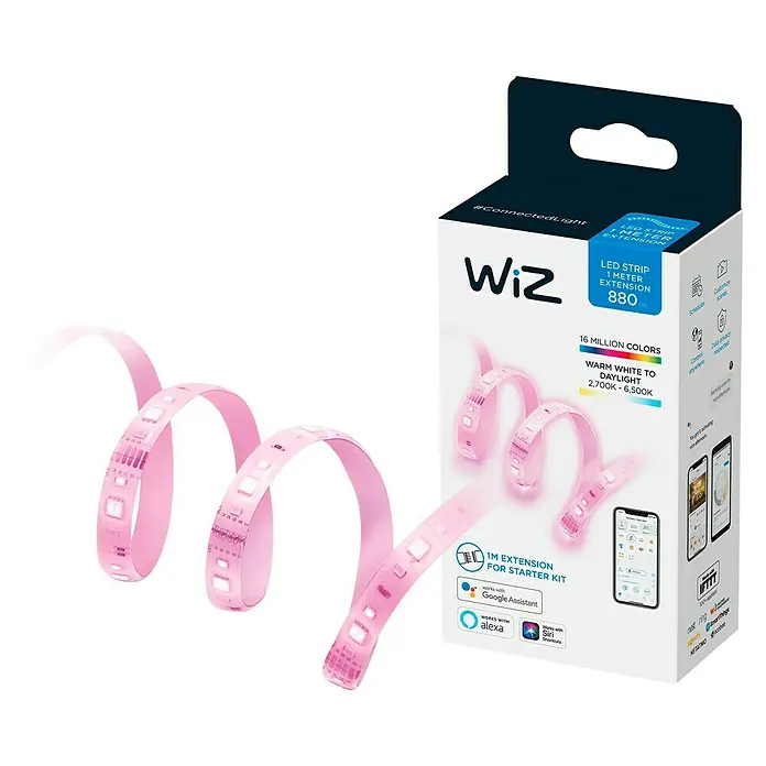 WiZ Tira LED inteligente Extensión EU - Largo: 1 m, RGB - Vista angular