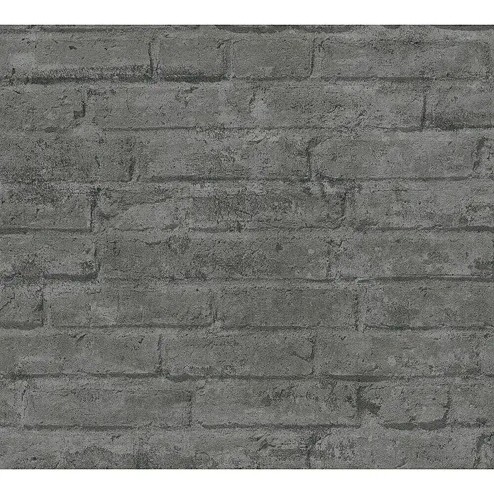 AS Creation Industrial Vliestapete Ziegelstein - Grau, Steinoptik, 10,05 x 0,53 m - Draufsicht