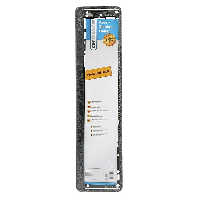 Cartrend Kennzeichenhalter - 1 Stk., Schwarz - Vorderansicht