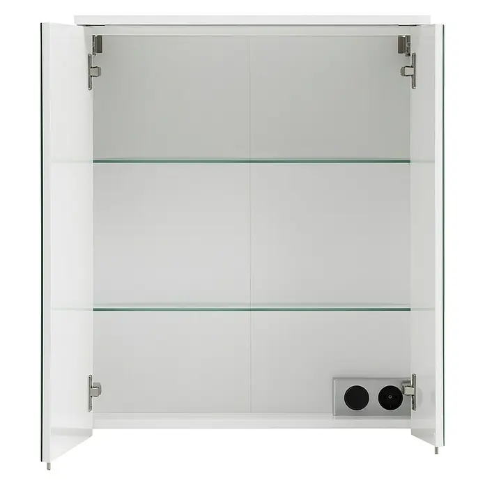 Schildmeyer LED-Spiegelschrank View - B x H: 60 x 75 cm, Mit Beleuchtung, MDF, Weiß - Vorderansicht