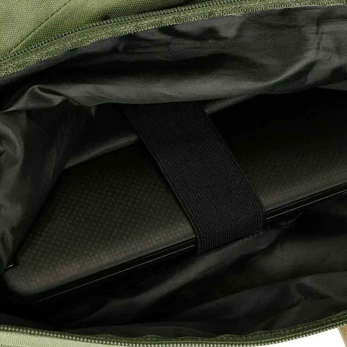 Gepäckträgertasche Retro - Volumen: 25 l, Grün, Tragegriff - Detailaufnahme