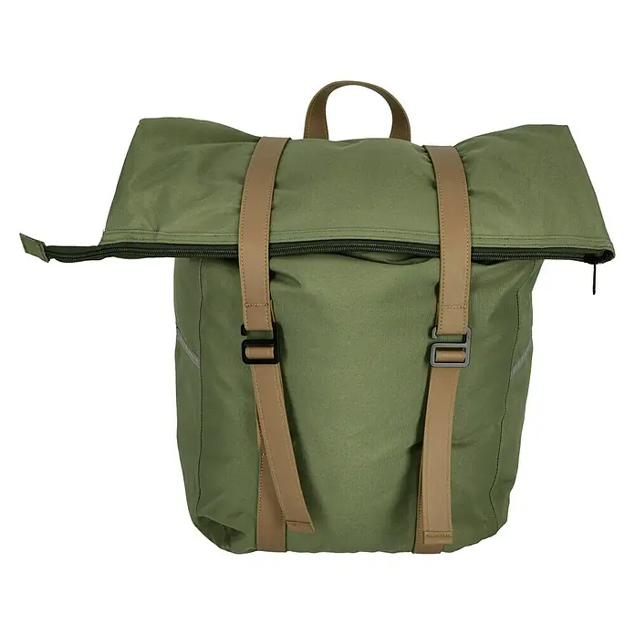 Gepäckträgertasche Retro - Volumen: 25 l, Grün, Tragegriff - Vorderansicht