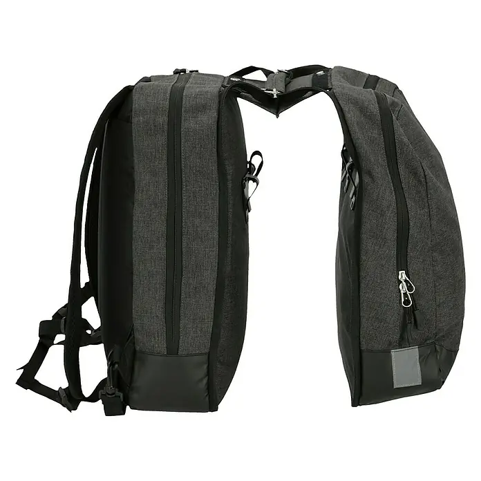 Gepäckträgertasche 2in1 - Volumen: 25 l, Schwarz - Rechte Seitenansicht