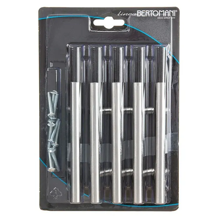 Set de tiradores para muebles - Largo: 64 mm, Acero inoxidable - Vista frontal
