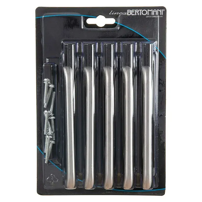 Set de tiradores para muebles - Largo: 128 mm, Acero inoxidable - Vista frontal