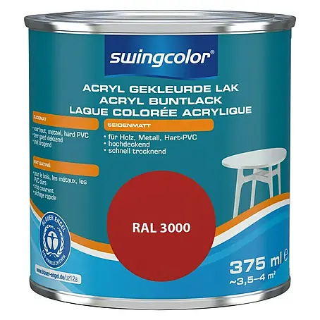 swingcolor  Acryllak RAL 3000 Vuurrood