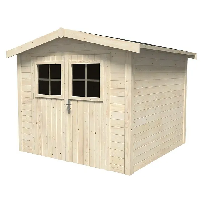 Décor et Jardin Caseta de madera Mano - L x An: 263 x 250 cm, Espesor de pared: 19 mm - Vista angular