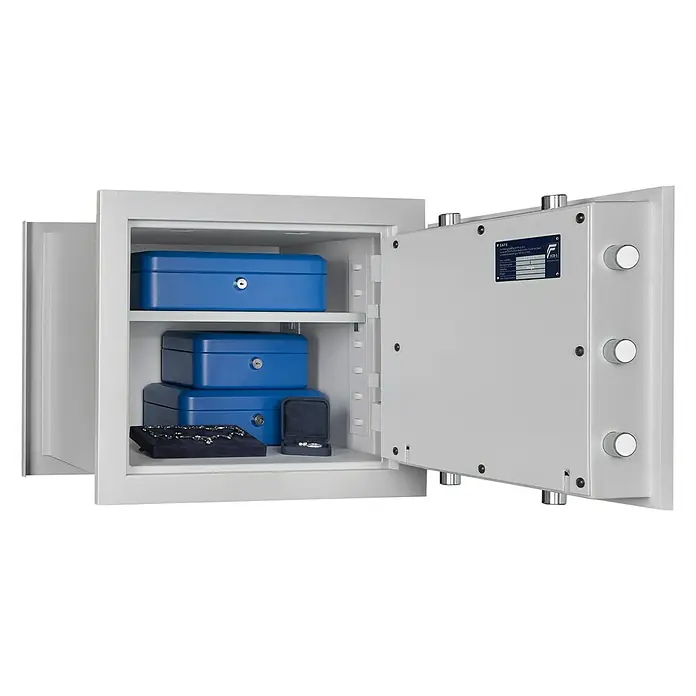 Wandtresor Wega 30-380 - 383 x 490 x 430 mm, Doppelbart-Hochsicherheitsschloss - Anwendungsbeispiel