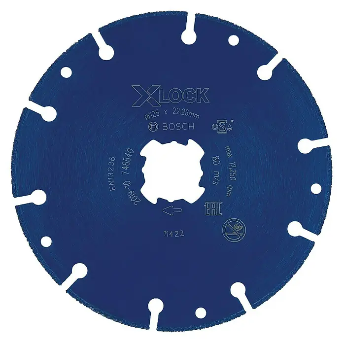 Bosch Professional X-Lock Diamant-Trennscheibe Diamond Metal Wheel X-Lock - 125 mm, Geeignet für: Metall - Ansicht von oben
