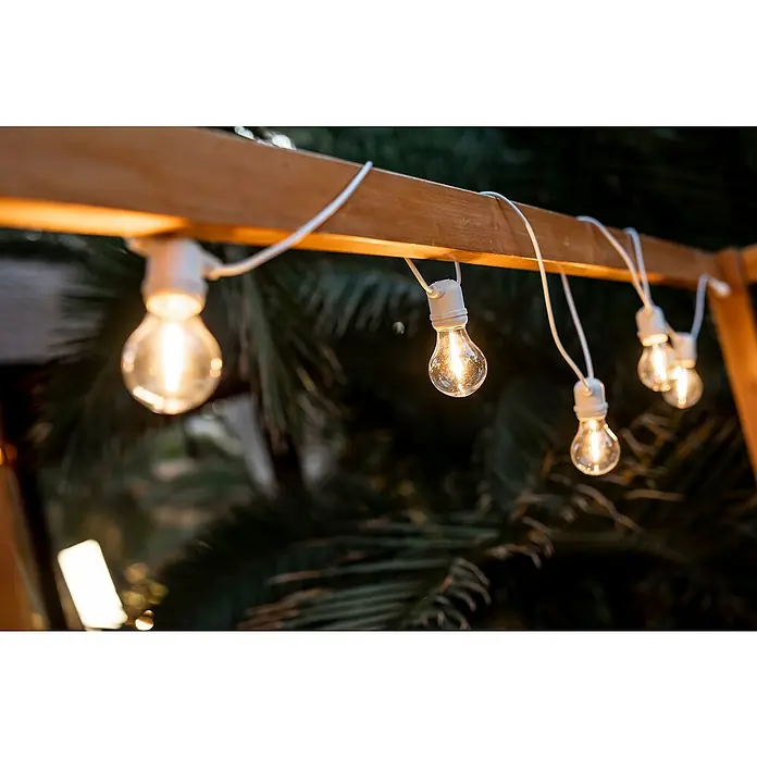 New Garden Guirnalda luminosa LED Allegra - Para exterior, 8 m, Color de luz: Blanco neutro - Foto ambiente