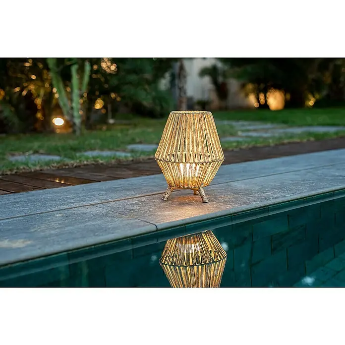 New Garden Außenstehleuchte Sisine - B x H: 25,5 x 32,5 cm, Naturmaterialien - Stimmungsaufnahme