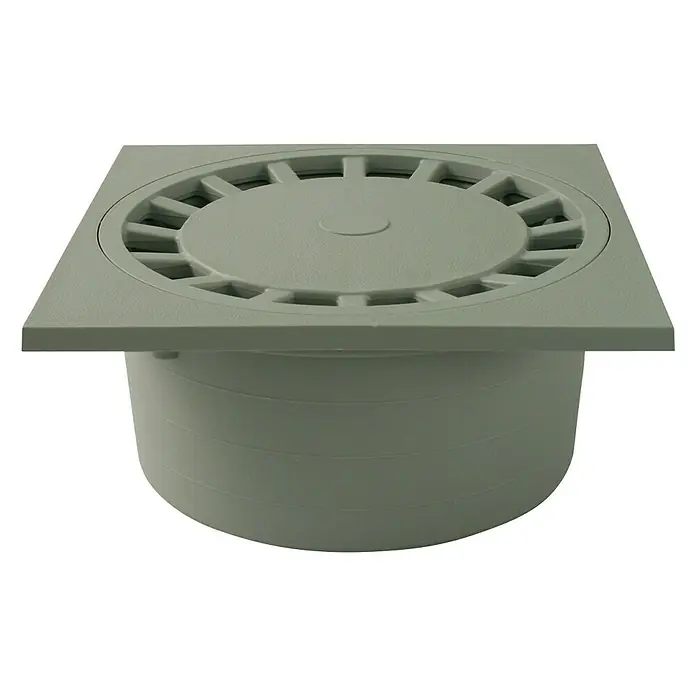 Haus- & Hofablauf - 150 x 150 mm, Abgang: Senkrecht, Durchmesser Rohranschluss: 50 mm - Vorderansicht