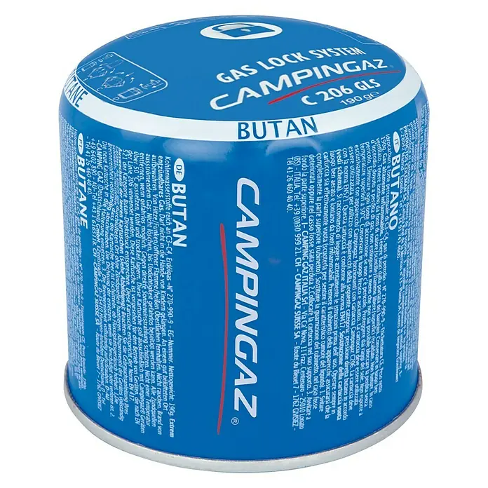 Campingaz Cartucho de gas C206 GLS - 190 g - Vista frontal
