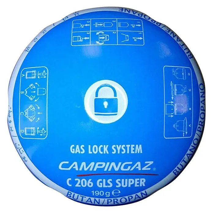 Campingaz Cartucho de gas C206 GLS - 190 g - Vista descendente