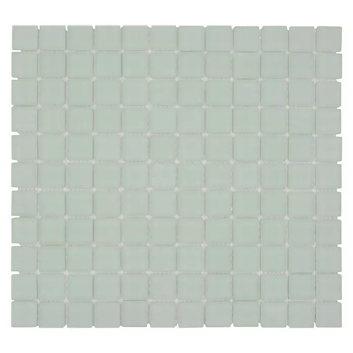 Mozaïektegel vierkant glas Uni XCM 8045 - 32,7 x 30,2 cm, Wit, Mat - Bovenaanzicht