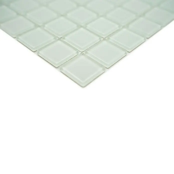Mozaïektegel vierkant glas CM 4045 - 32,7 x 30,2 cm, Wit, Mat - Close-up