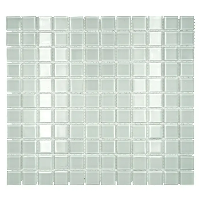 Mozaïektegel vierkant glas CM 4045 - 32,7 x 30,2 cm, Wit, Mat - Bovenaanzicht