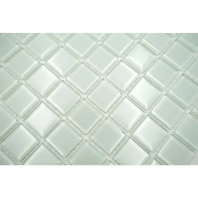 Mozaïektegel vierkant glas CM 4045 - 32,7 x 30,2 cm, Wit, Mat - Close-up