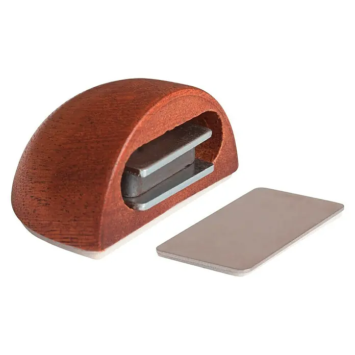 Bodentürstopper Magnet - B x H: 49 x 38 mm, Eiche - Diagonale Ansicht