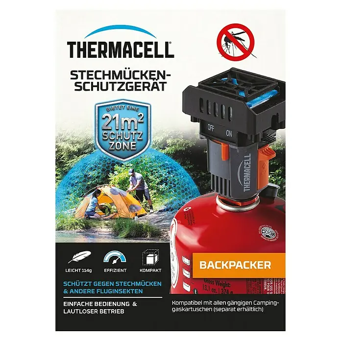 Thermacell Insektenvernichter Backpacker - Wirkungsbereich: 21 m² - Vorderansicht