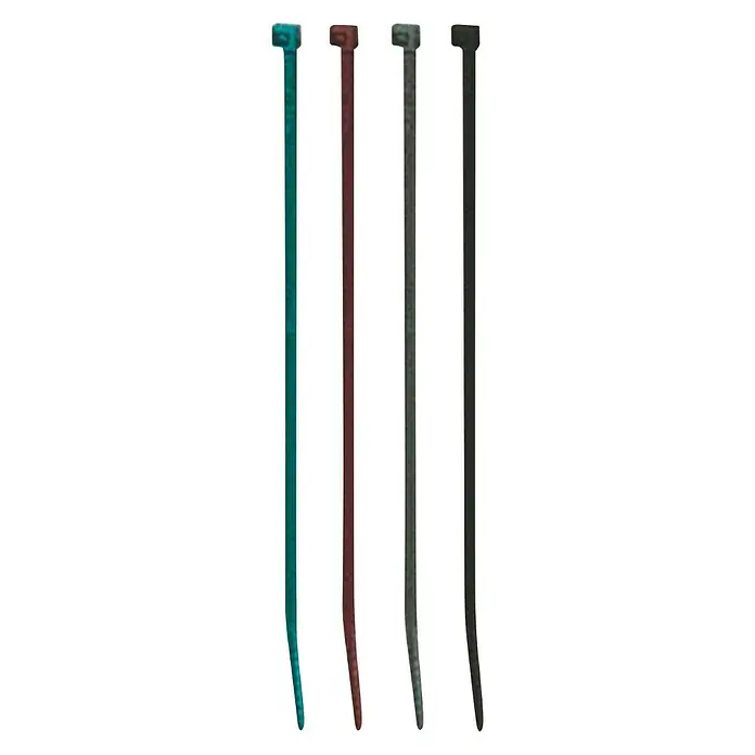 Set de bridas para cables - Blanco, L x An: 14 x 3,4 cm, 50 uds. - Vista angular