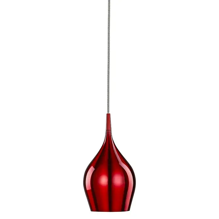Searchlight Pendelleuchte Vibrant - 40 W, L x B x H: 12 x 12 x 142 cm, Rot, E14, 120 mm - Vorderansicht