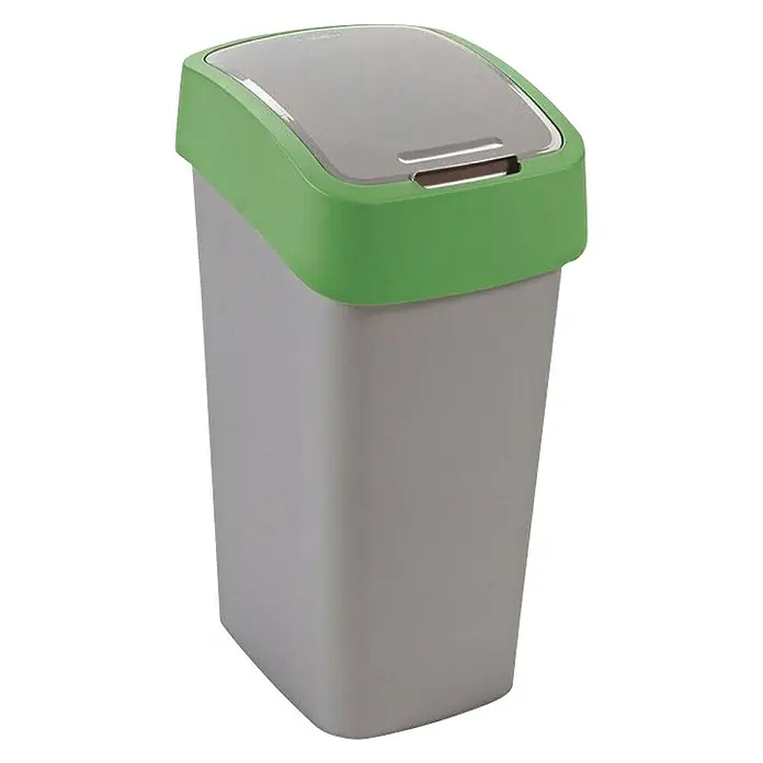 Curver Kanta za otpad Pacific - 50 l, Sivo-zelene boje - Dijagonalni pogled