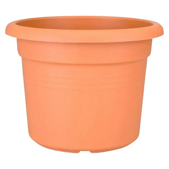 Elho Tegla za cvijeće Green Basics Cilinder - Maks. vanjski promjer: 25 cm, Visina: 18 cm, Plastika, terakota - Pogled sprijeda