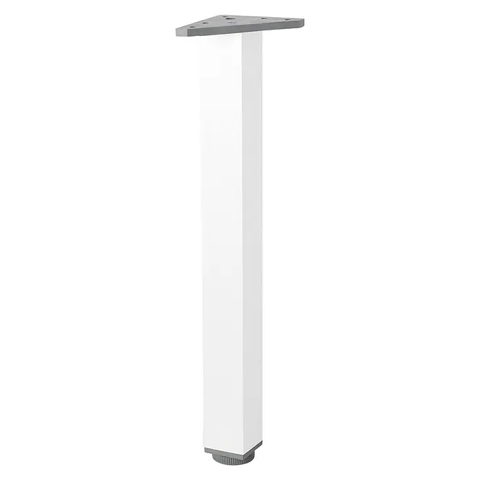 Pata para muebles Aluminio - L x An x Al: 4 x 8 x 40 cm, Blanco - Vista angular