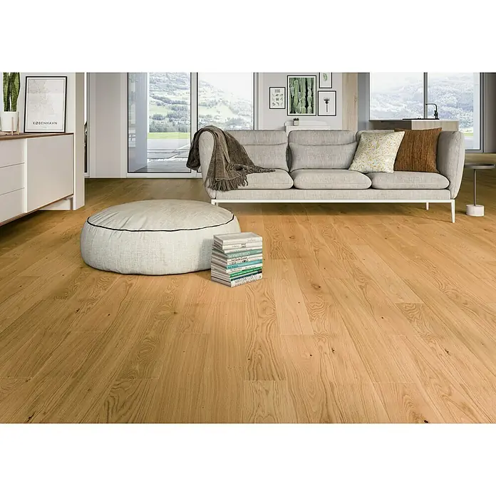 Parquet compact roble natural - 1.200 x 145 x 10 mm, Efecto madera - Foto ambiente