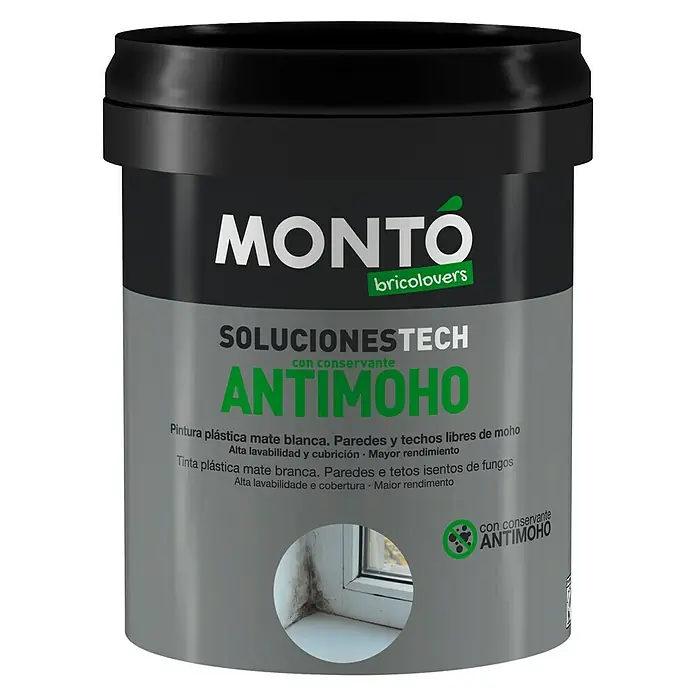 Montó Bricolovers Pintura antimoho - Blanco, 750 ml, Mate - Vista frontal