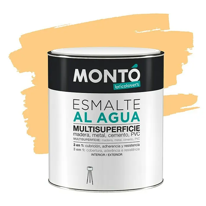 Montó Bricolovers Esmalte de color Multisuperficie - Cream, 750 ml, Satinado - Vista frontal
