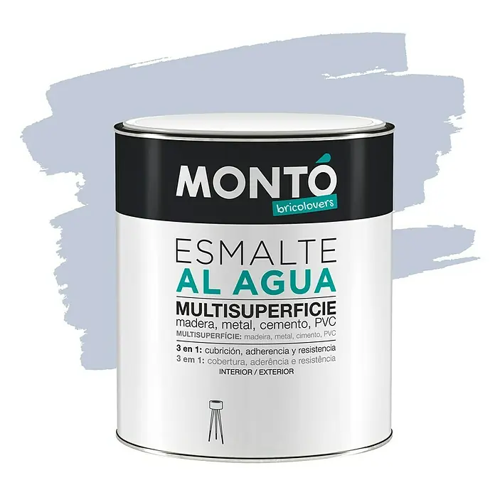 Montó Bricolovers Esmalte de color Multisuperficie - Lila, 750 ml, Mate - Vista frontal