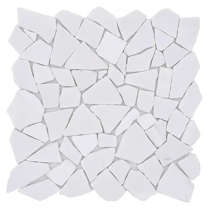 Mosaikfliese Uni CIOT 206 - 31,5 x 31,5 cm, Weiß, Matt - Ansicht von oben