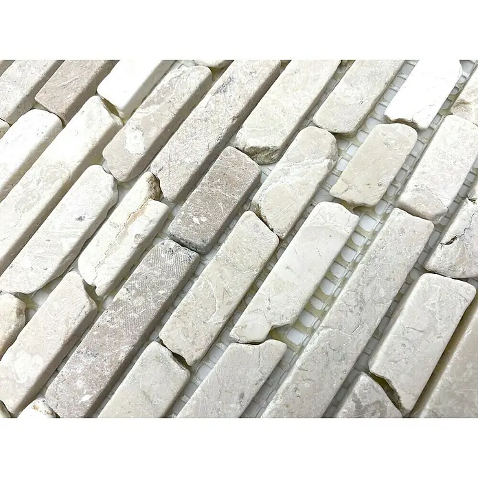 Mozaik pločica Brick - 30,5 x 30,5 cm, Bež boje, Mat - Detaljan prikaz